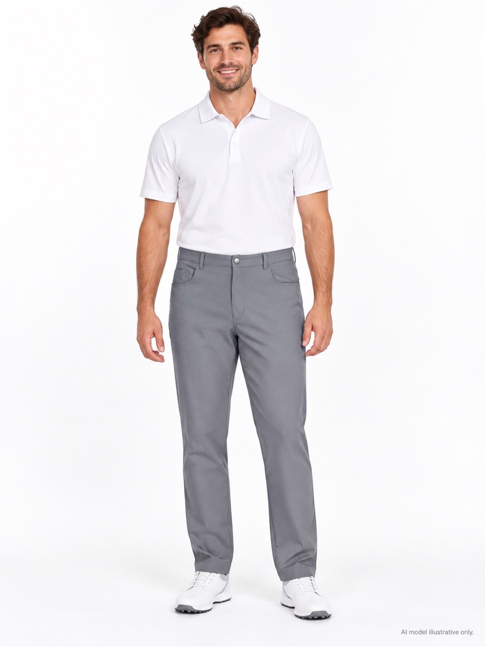 PUMA Golf Pants Mens 36x32 Gray Flat Front 5 Pocket Straight Leg Office Casual